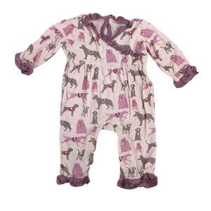 Kickee Pants Canine First Responders Dogs Baby Girls Romper Bamboo Sz 0 to 3 M